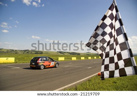 Blue And Yellow Flag Racing