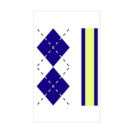 Blue And Yellow Stripes Bumper Sticker