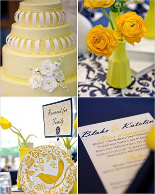 Blue And Yellow Wedding