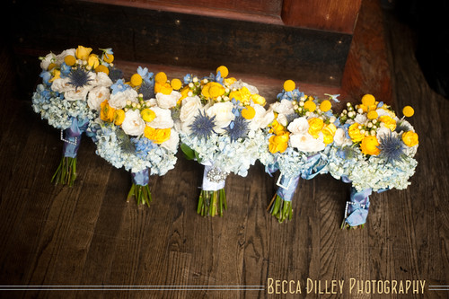Blue And Yellow Wedding Flowers