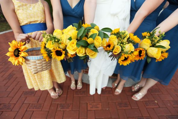 Blue And Yellow Wedding Motif