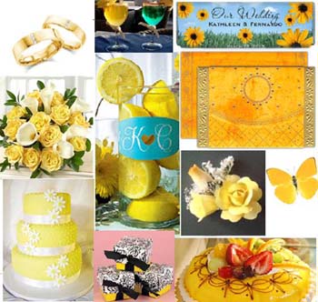 Blue And Yellow Wedding Theme Ideas