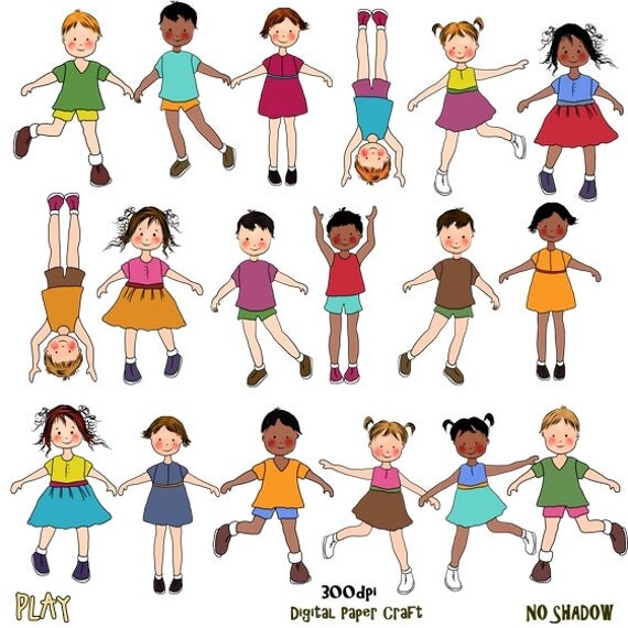 Children Clip Art Playing