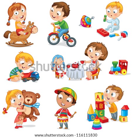Children Playing With Toys