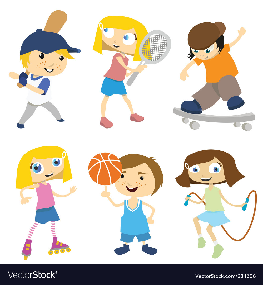 Children Playing With Toys Cartoon