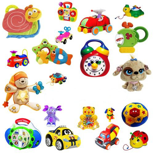 Children Playing With Toys Clipart