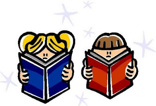 Children Reading Books Cartoon