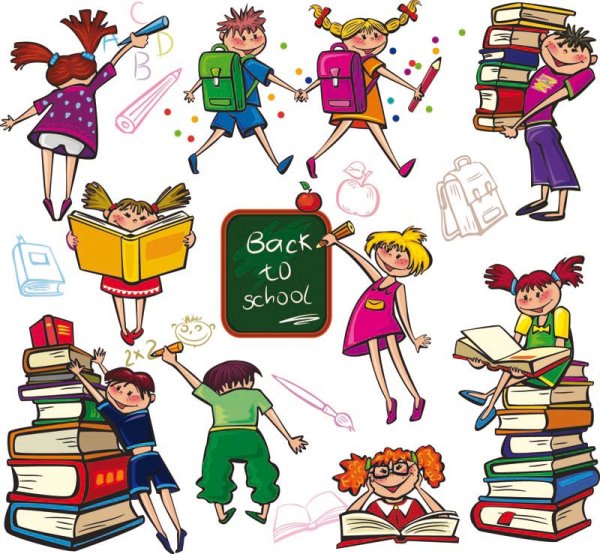 Children Reading Cartoon