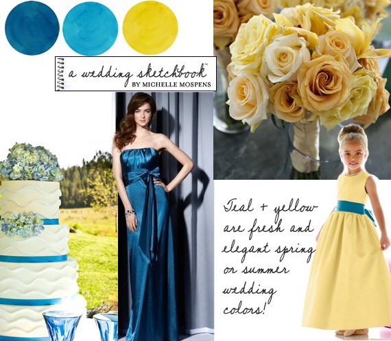 Cobalt Blue And Yellow Wedding Colors