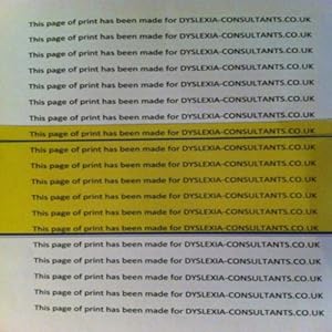 Dyslexia And Yellow Paper