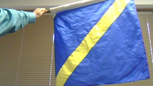 Flag Blue And Yellow Stripes
