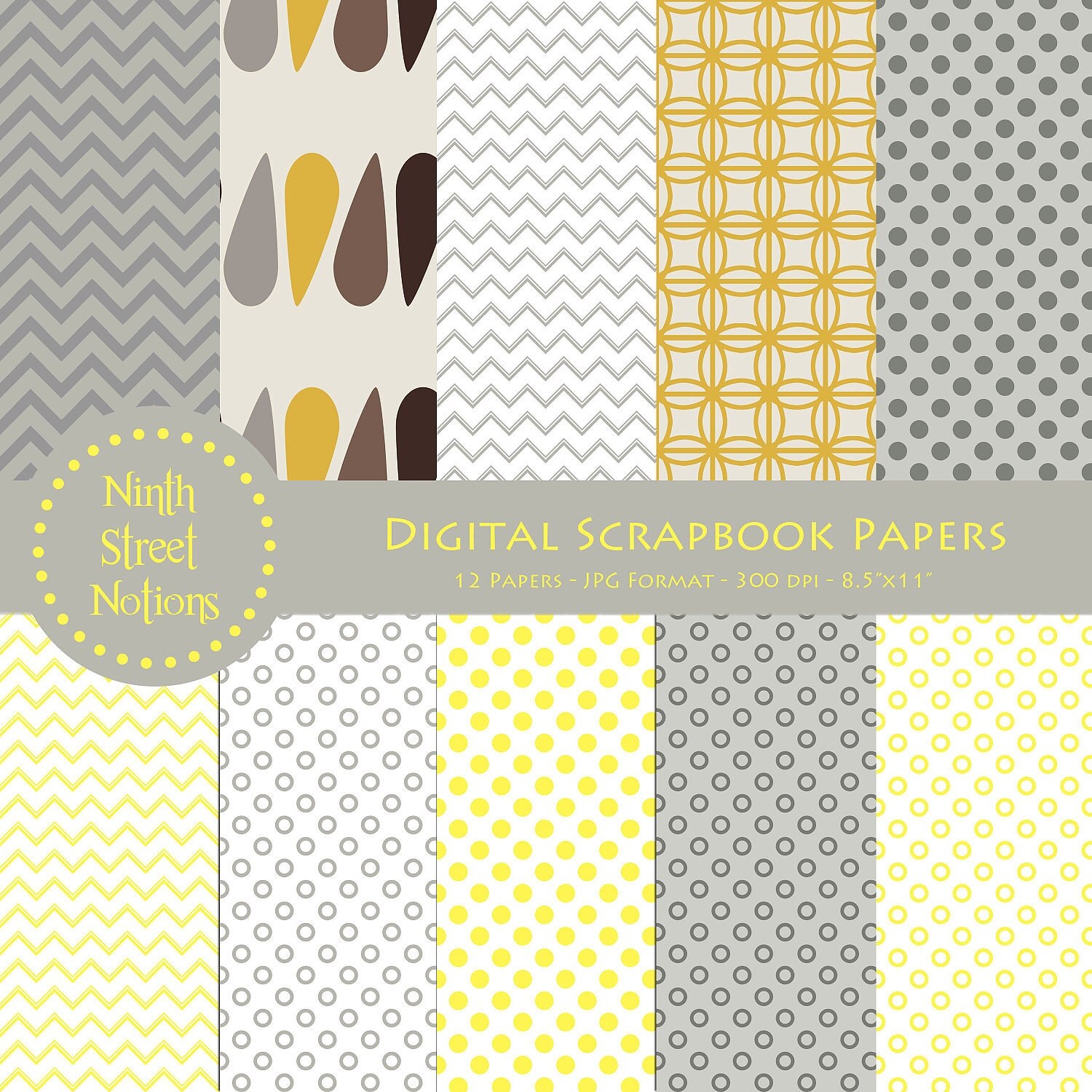 Gray And Yellow Paper