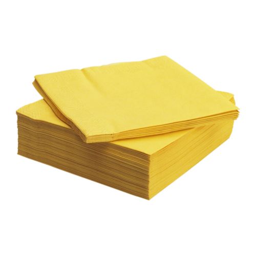 Gray And Yellow Paper Napkins