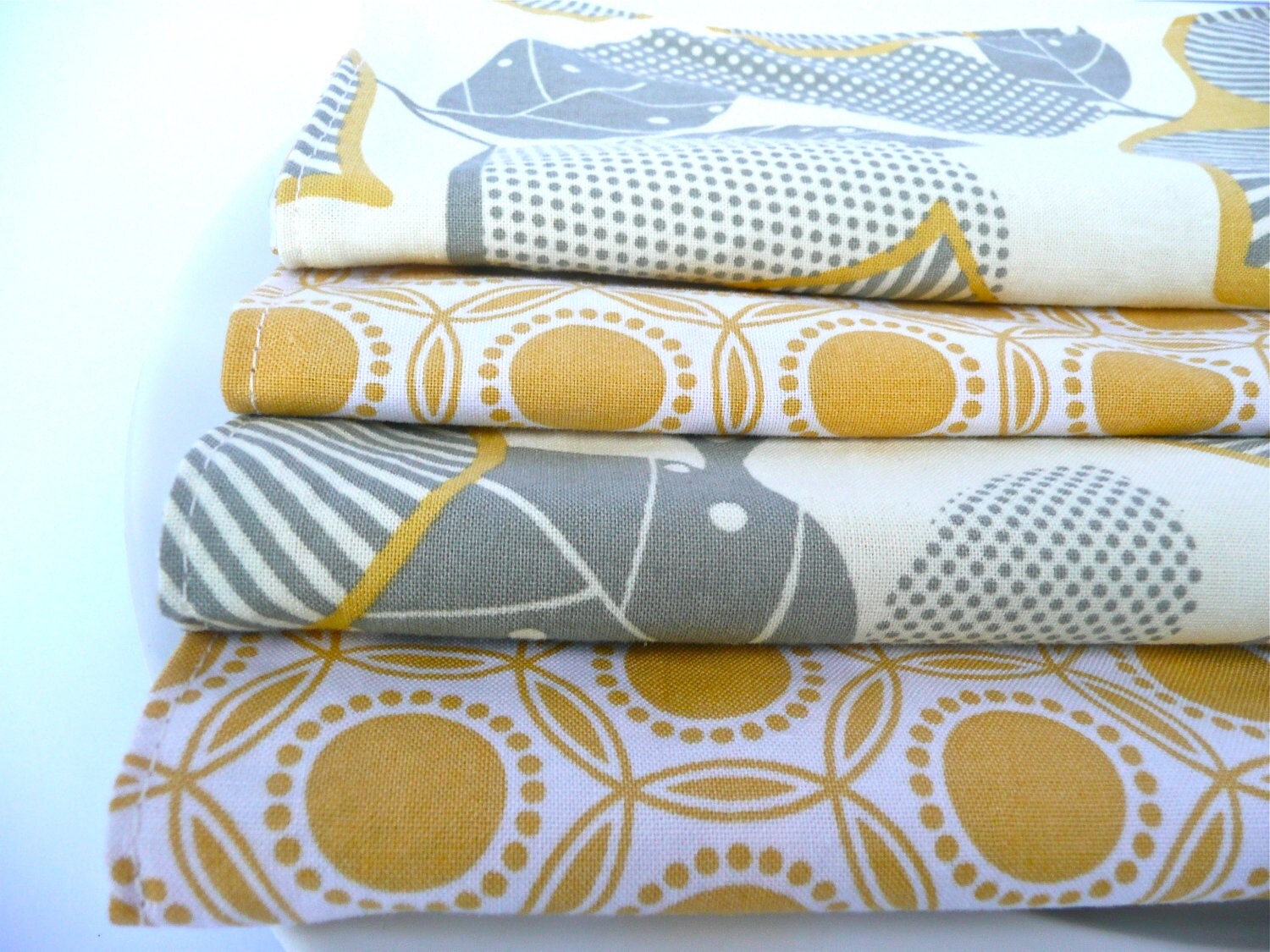 Gray And Yellow Paper Napkins