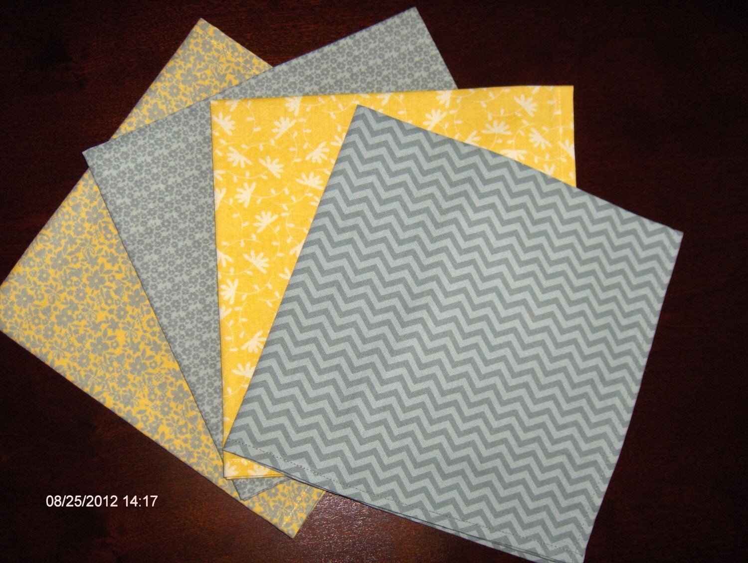 Gray And Yellow Paper Napkins