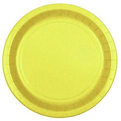 Grey And Yellow Paper Plates
