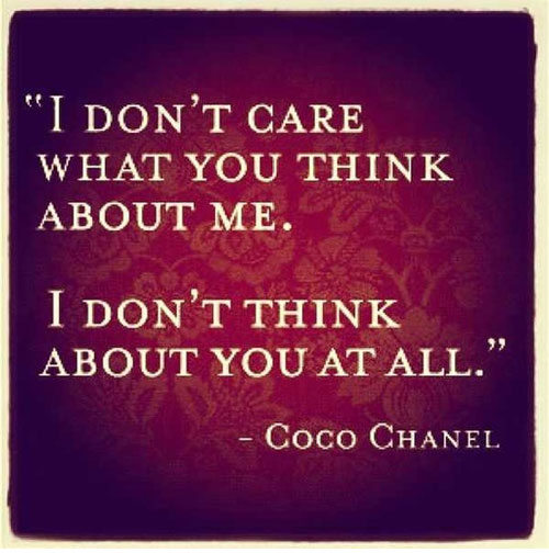 I Dont Care What You Think As Long As It