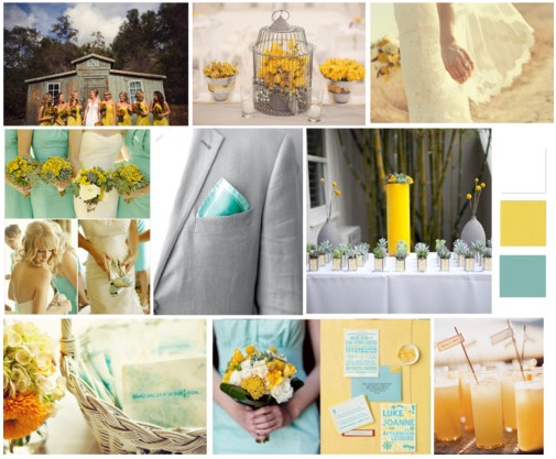 Light Blue And Yellow Wedding Colors