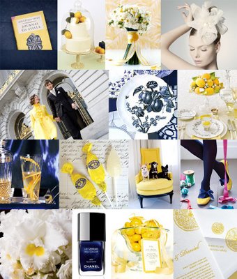 Navy Blue And Yellow Wedding Decorations