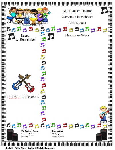 Newsletter Templates For Teachers For Free
