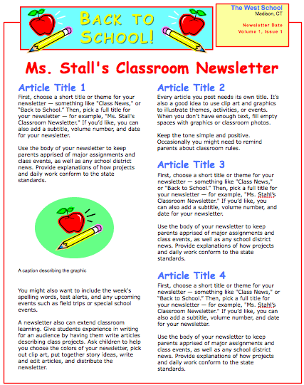 Newsletter Templates For Teachers For Free
