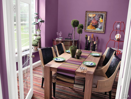 Purple And Yellow Room