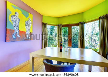 Purple And Yellow Room