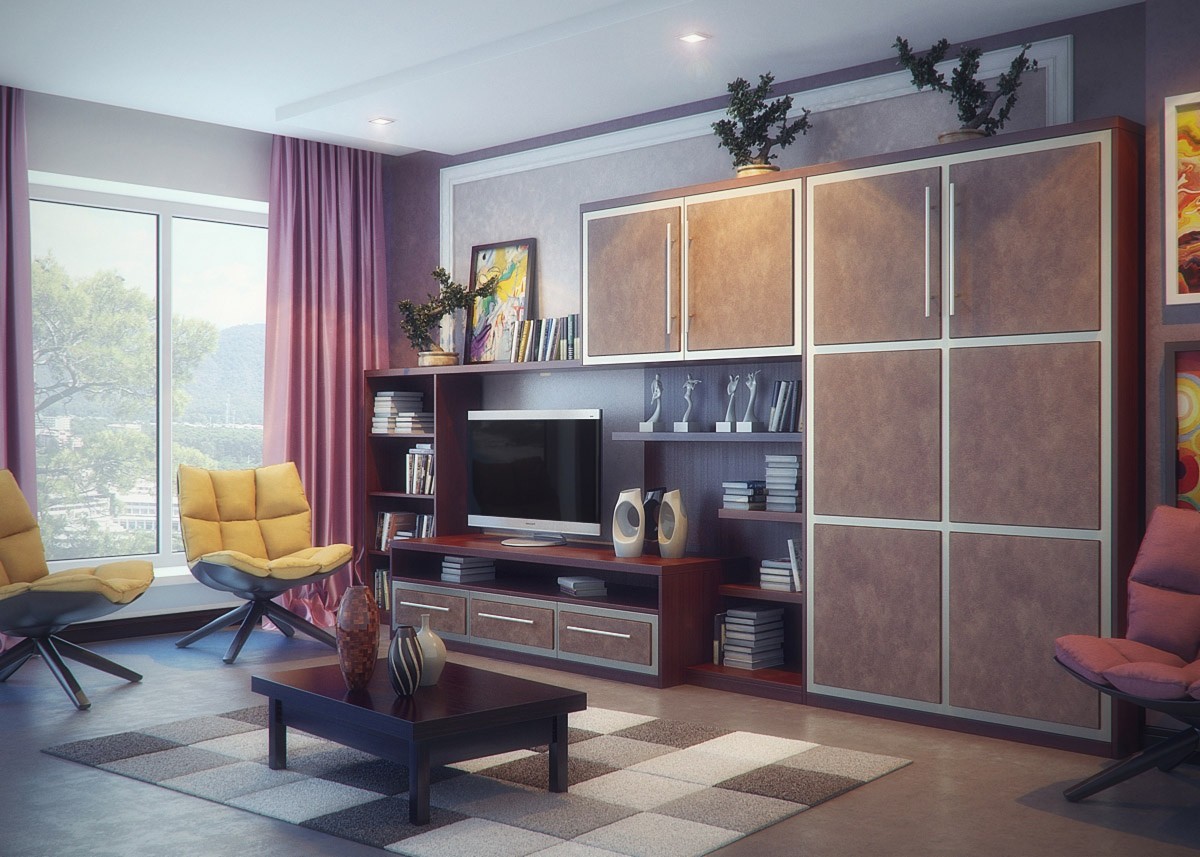 Purple And Yellow Room