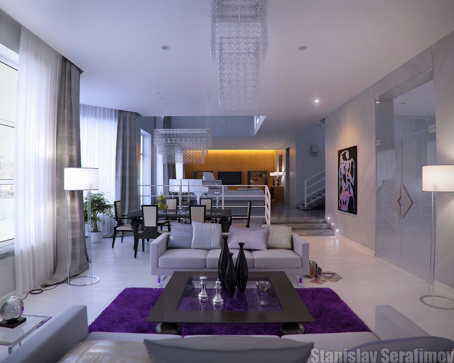 Purple And Yellow Room