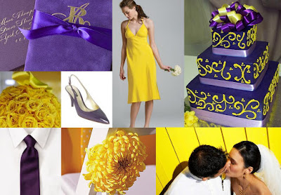 Purple And Yellow Wedding Decorations
