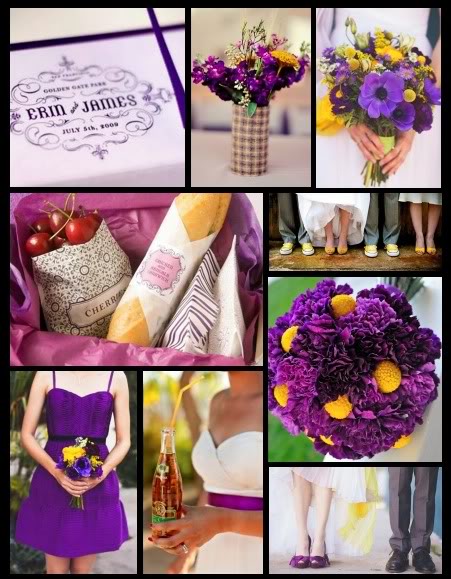 Purple And Yellow Wedding Decorations