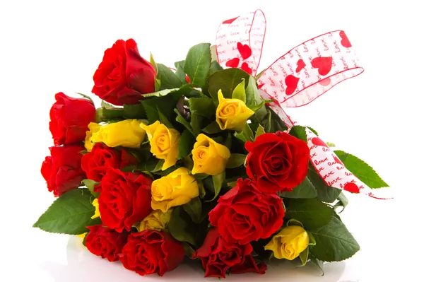 Red And Yellow Roses Bouquet