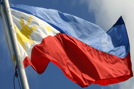 Red Blue And Yellow Flag With Stars On It