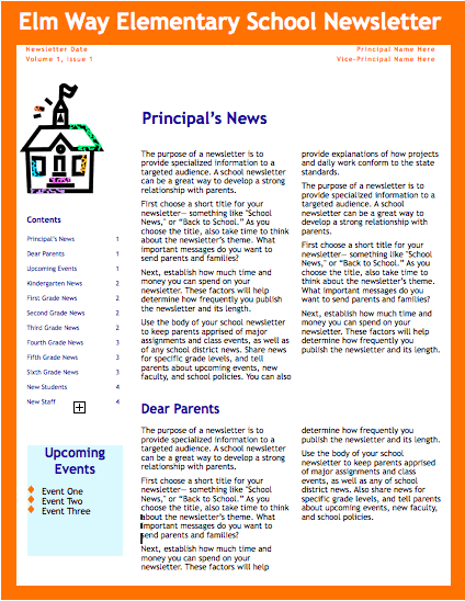 School Newsletter Templates Free Download