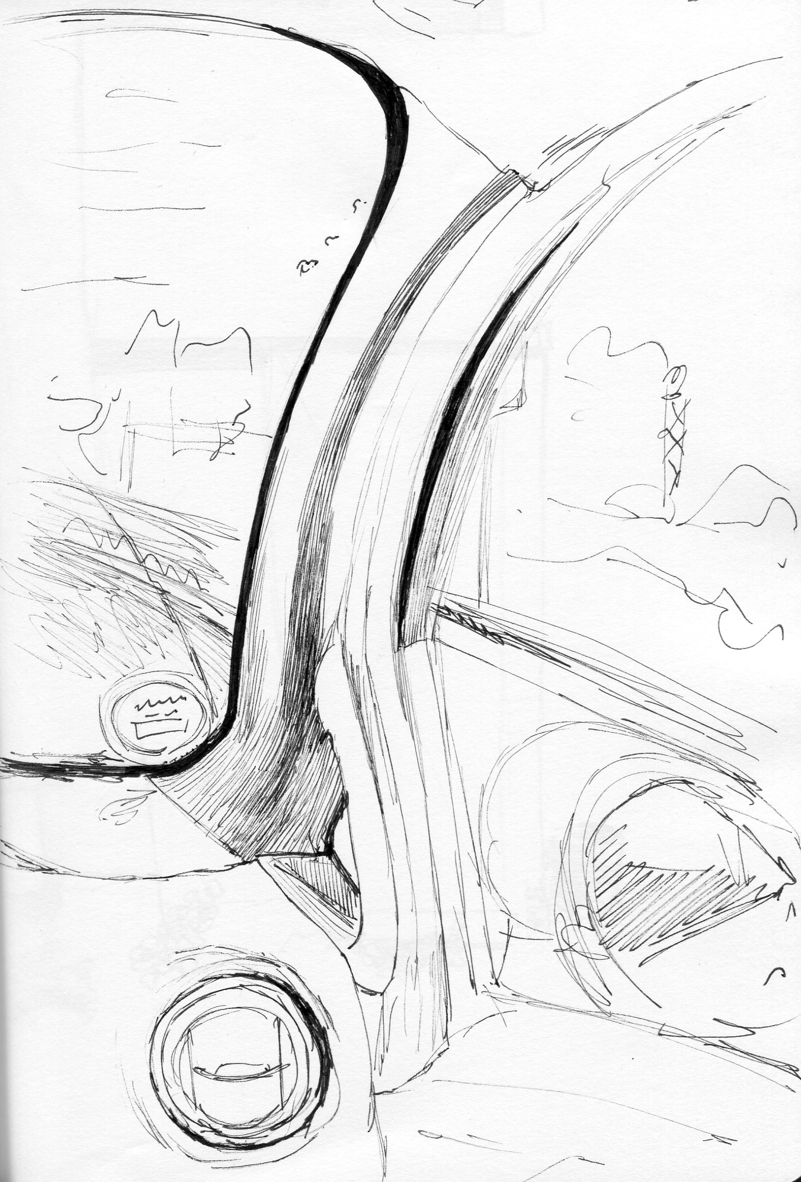 Sketch Of Children Playing In Rain