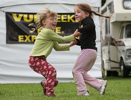 Two Children Playing Together