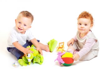Two Children Playing Together