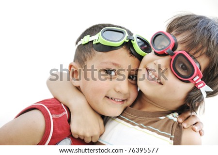 Two Children Playing Together