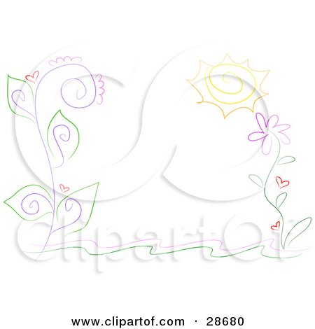 Vine With Purple And Yellow Flowers