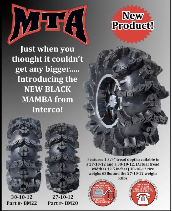 32 Inch Black Mamba Atv Tires