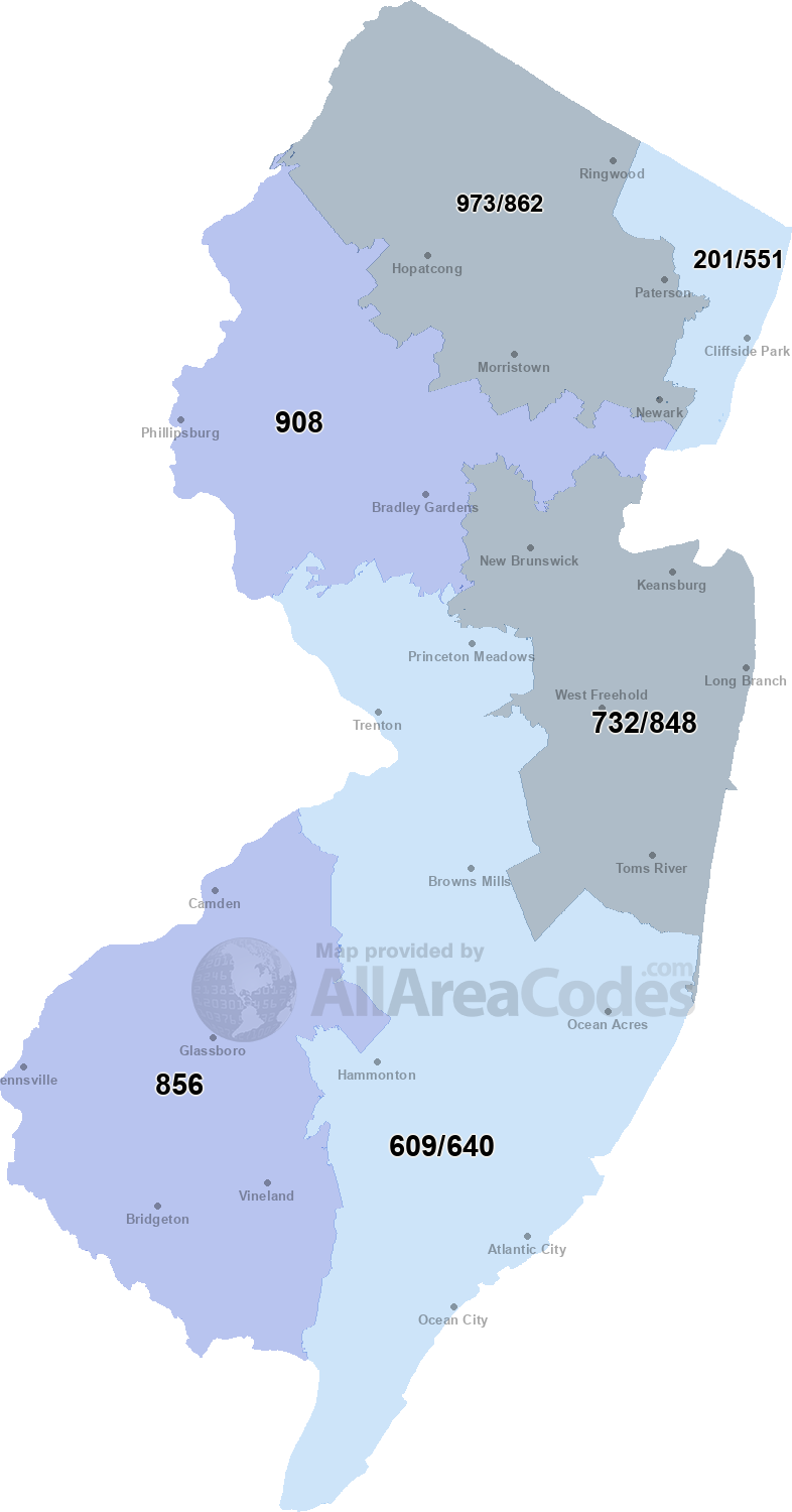 404 Area Code Map
