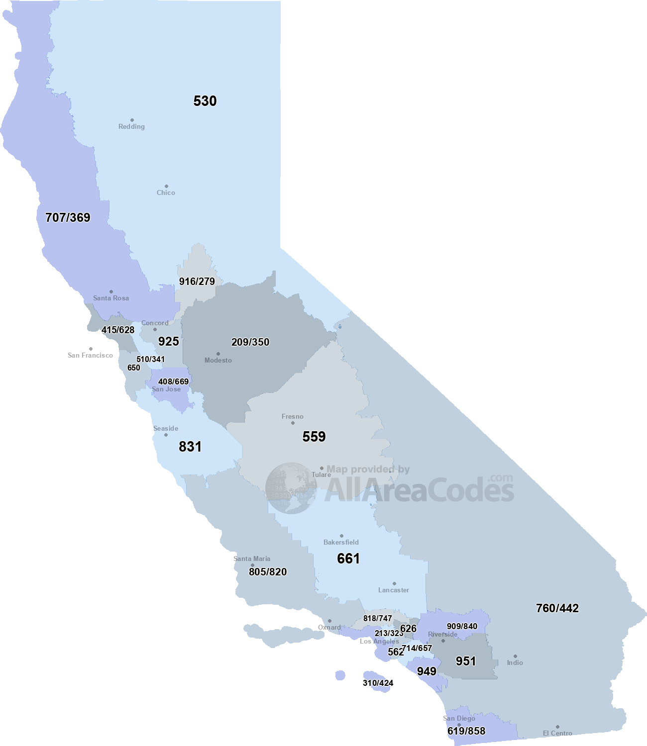 404 Area Code Map