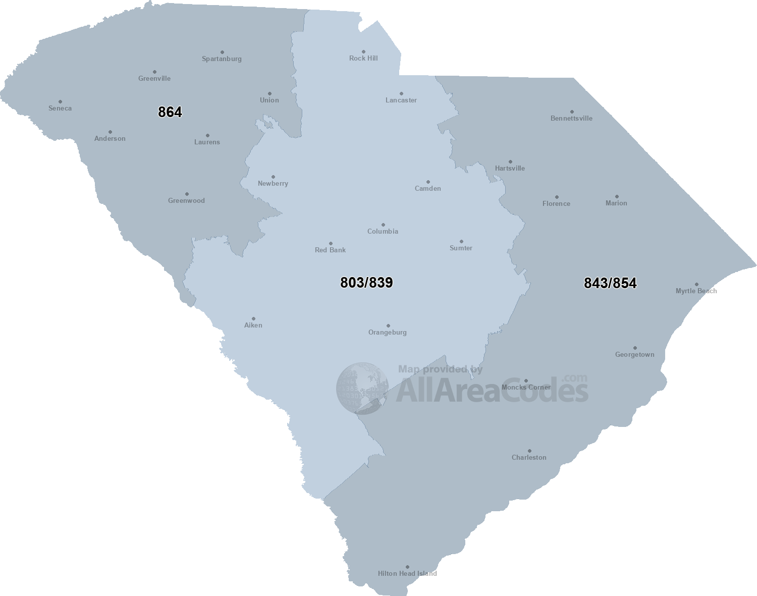 404 Area Code Map