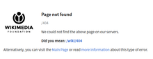 404 Error Message Text