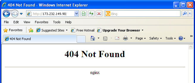 404 Not Found Error Page