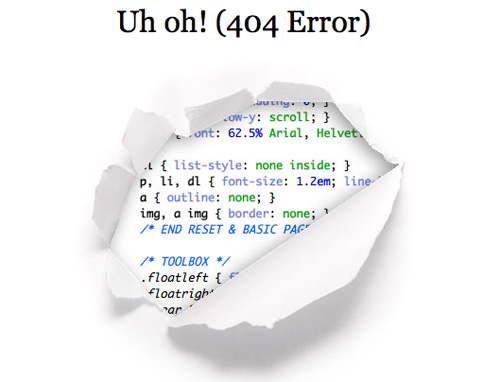 404 Page Design