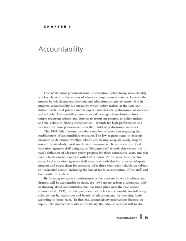 Accountability Definition In Education