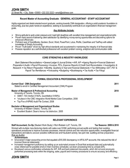 Accountant Resume Template Word