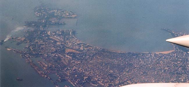Aerial View Of Mumbai At Night