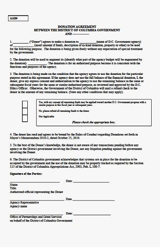Agreement Form Template